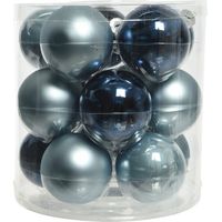 Palline di Natale in vetro da appendere 6 cm Blu. Set 15