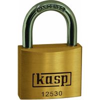 KASP K12530 LUCCHETTO PREMIUM IN OTTONE, ORO/ARGENTO, 30 MM