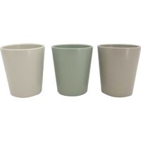 Vimin Box Vaso Liscio D 14 Cm H 16 Cm Verde Salvia Grigio 1 Pz