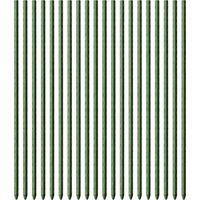 Toboli 20x Pflanzstäbe grün 120 cm Ø 11 mm Rankstäbe aus Metall und Kunststoff, Pflanzstangen für Tomaten und Kletterpflanzen