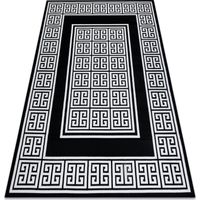 Modern GLOSS Teppich 6776 85 stilvoll, Rahmen, griechisch schwarz / elfenbein black 240x330 cm