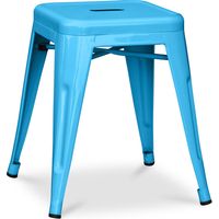Tabouret Design Industriel - 45cm - Nouvelle Édition - Stylix Turquoise