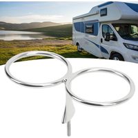 Porte-gobelets double anneau en acier inoxydable pour bateaux, yachts et camping-cars