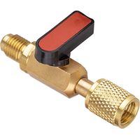 Valve de charge pour climatisation – Raccords en laiton, valve de climatisation avec design anti-fuite, outil de service , cuisine, chambre à coucher, salon, installation facile et utilisation