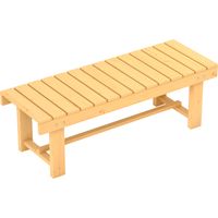 Banc de jardin 2 places Outsunny, style rustique chic, assise à lattes, dimensions : 110 cm (L) x 38 cm (l) x 35 cm (H), bois de sapin pré-huilé