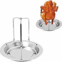 Stainless steel chicken grill, vertical chicken grill, non-stick chicken roaster, vertical roasting racks, non-stick chicken roaster, for oven, barbecue, grill accessories