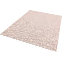 Patio Modern Pink Jewel Flatweave Garden Kitchen Indoor Outdoor Rug Floor Mat Medium 120 x 170 cm (4'x5'6")