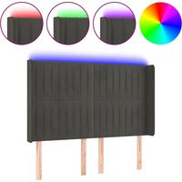 Maison Exclusive - Tête de lit à LED Gris foncé 147x16x118/128 cm Velours