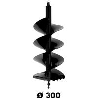 Mèche semi-professionnelle Ø 300 mm pour tarière thermique – Pointe conique pour pénétration facile – Spire hélicoïdale pour évacuation optimale – Suricut