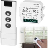 Module Volet Roulant Sans Fil, Kit de commande de volet roulant sans fil Interrupteur Sans Fil pour volets roulants avec télécommande RF + module récepteur