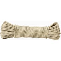Werka Pro – Corde beige 40m Ø 4,5mm – Résistance à la déchirure 300kg – Haute résistance à l'abrasion – Pour applications extérieures