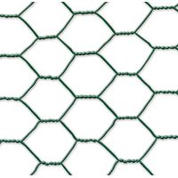 Kunststoffbeschichtetes Metallgewebe - 1 x 5 m/13 x 0,7 mm "Galvanex Plast 13" - 3-fach gedreht - Grün Nortene