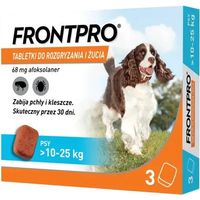 Comprimidos FrontPro para perros contra pulgas y garrapatas 10-25 kg 3x68 mg