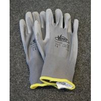 Paire de gants de manutention légère gris taille 10 enduction paume et doigts protection contre les risques mécaniques VELPRO