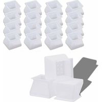 6 Pieces Silicone Chair Caps Feet Pads Chair Leg Covers Square Leg Protectors Chair Leg Floor Protectors Table Leg Caps For Chair Table Home Sofa