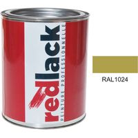 Dose 1L Lack Mehrzweckfarbe – RAL 1024 – Ockergelb – Glanz – für verschiedene Oberflächen – Redlack