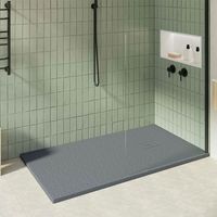 KOES - Kunstharz-Duschwanne Modell OBI – 100x180 – Anthrazit RAL 7016