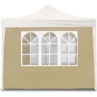 3x2m beige Seitenabdeckung mit Fenstern für 3x3m faltbaren Pavillon
