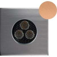 Encastré de sol extérieur ZEPH 2 24V carré bronze 3000K 334lm 3x2W - EUROPOLE - 55232BR