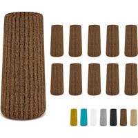 16/24/32 Pcs Brown Chair Leg Socks – Premium Furniture Protectors for Hardwood Floors, Non-Slip & High Elastic Fit, Easy-to-Install Bar Stool Covers & Floor Pads