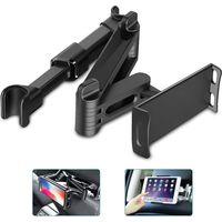 Soporte telescópico para cojín trasero de coche, apto para teléfonos móviles y tabletas, color negro