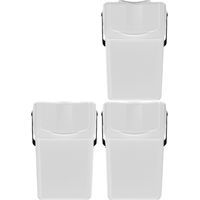 Keden Set de 3 cubos de basura KEDEN SORTIBOX para reciclado, blanco, 75L