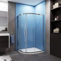 Acezanble 1200 x 900 mm offset Quadrant Shower Enclosure 6mm Tempered Sliding Glass Cubicle Door