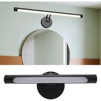 LED Vanity Light Bar 3CCT 3000K to 6000K Stepless Dimmable Multi Angle Adjustment USB Powered Modern Mirror Light 40cm / 15.7in
