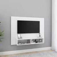Mobile TV Elegante,Porta TV - Mobile da soggiorno a Muro Bianco 120x23,5x90 cm in Truciolato -MC84863