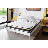 Pacchetto letto completo - Materasso 160x200cm + 2 molle box (monoblocco) + 2 cuscini + piumone - Soft