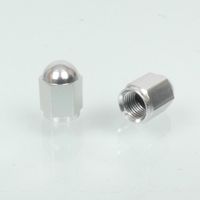 Bouchon de valve Bike It Hexagonal aluminium chromé pour moto