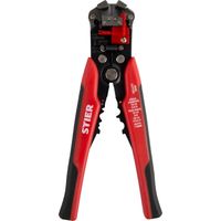 STIER Automatik Schneid-, Crimp- und Abisolierzange Kombi+, Absetzzange, Kabelabstreifer, Abtrennen von Drähten aller Art 0,2 - 6,0mm², präzise & effiziente Verarbeitung