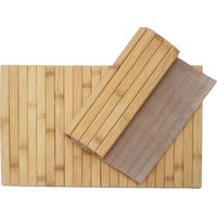 2-teiliges Tischset HHG-680, Platzdeckchen Tischmatte Platzset, Bambus abwaschbar flexibel 45x30cm