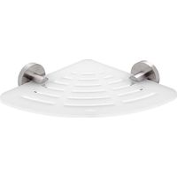 Nimco Unix - IXI-Eckregal, 23 cm, Plexiglas matt/Edelstahl poliert UNM X211-10