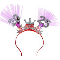 LED-Leuchtstirnband für Damen, Flammen-Haarreif, leuchtendes Haarband für Silvester, Party, Abschlussball, Rave-B Random Color