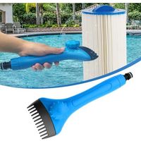 Brosse de nettoyage pour filtres de piscine, filtres à impuretés et à dépôts pour le nettoyage des spas, avec molette de réglage pour le nettoyage des filtres de jacuzzi, de piscine et de spa.