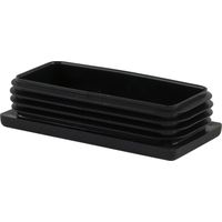 Lamellenstopfen 80x20mm für Vierkantrohr - Rohrstopfen rechteckig ideal zur Rohrabdeckung von Metallrohren und Aluprofilen, Wandstärke 1-2mm, schwarz - 10 Stück