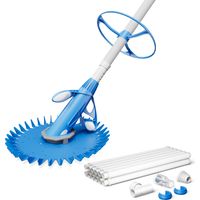 Wiltec – Aspirateur de piscine automatique – 5000 l/h – Compatible jusqu'à 8 x 4 m – Nettoyage autonome avec plaque à lamelles – Raccordement par écumoire