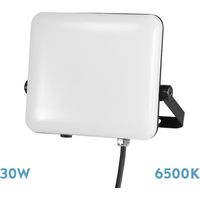 Proiettore “Destello” (30W 6500K 2700lm) IP65 13,3x16,5x3,8cm in alluminio e policarbonato bianco e nero
