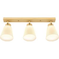 Lampadario da soffitto 3 punti luce regolabili 90° E27 legno