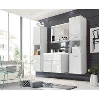 Bratex – Ensemble de meubles de salle de bain MONTREAL XL – Meuble vasque avec évier 47,5 x 60 x 34,6 cm – 2 armoires hautes 131,5 x 30 x 30 cm – Blanc brillant