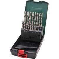 Metabo 627097000 19 Piece HSS Metal Drill Bit Set 1mm to 10mm High-Grade Steel