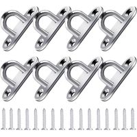 Crochet Acier Inoxydable (8pcs) - Support Mural pour Charges Lourdes (5x2cm) - Crochets métal Forme U avec 2 Trous retient jusqu'à 40 kg Poids, Crochets Mural à Visser Patères à visseren-Fei Yu