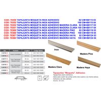 Tapajunta de moqueta BRINOX inox con adhesivo para madera de pino 100 CMB8119 04