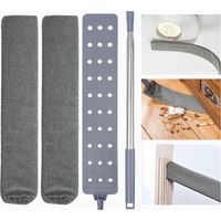 Balai à poussière télescopique flexible – Poignée en alliage d'aluminium – Microfibres pour surfaces délicates – Nettoyage espaces confinés – Minetgnon