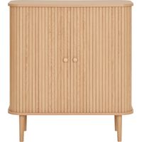 Nikko - Credenza bassa con 2 ante in MDF e pino naturale 80x40x87 cm
