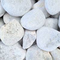 King Matériaux – Gravier blanc roulé 60/100 – Sac de 800 kg pour 5m² – Granulométrie 60/100 – Idéal pour allées et jardinières