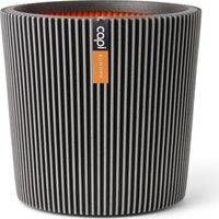 Vase conique - CAPI EUROPE - Groove NL - 36 x 34 cm - Anthracite