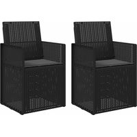 vidaXL Garden Dining Chairs 2 pcs Anthracite PP