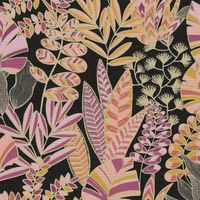 Tropical Metallic Wallpaper Textured Paste The Wall Vinyl Black Pink Yellow Gold